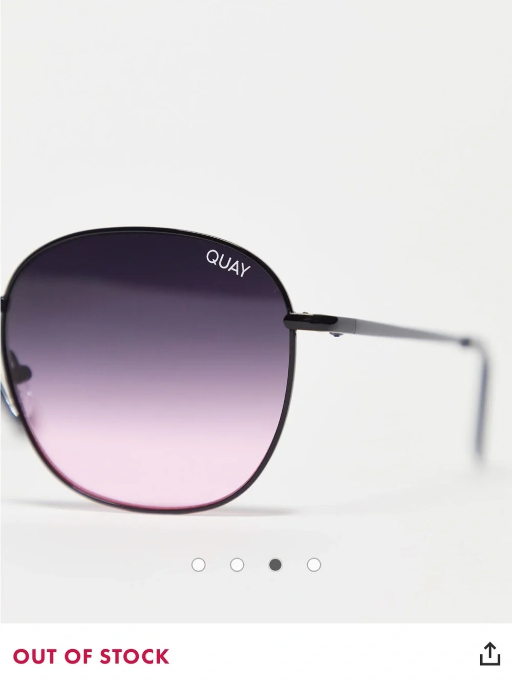 Quay Australia Jezabell Black Gradient Lens